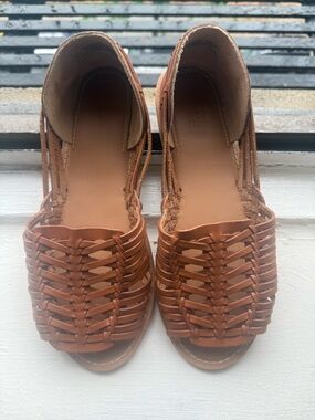ASOS Brown Woven Huarache Slide Sandals